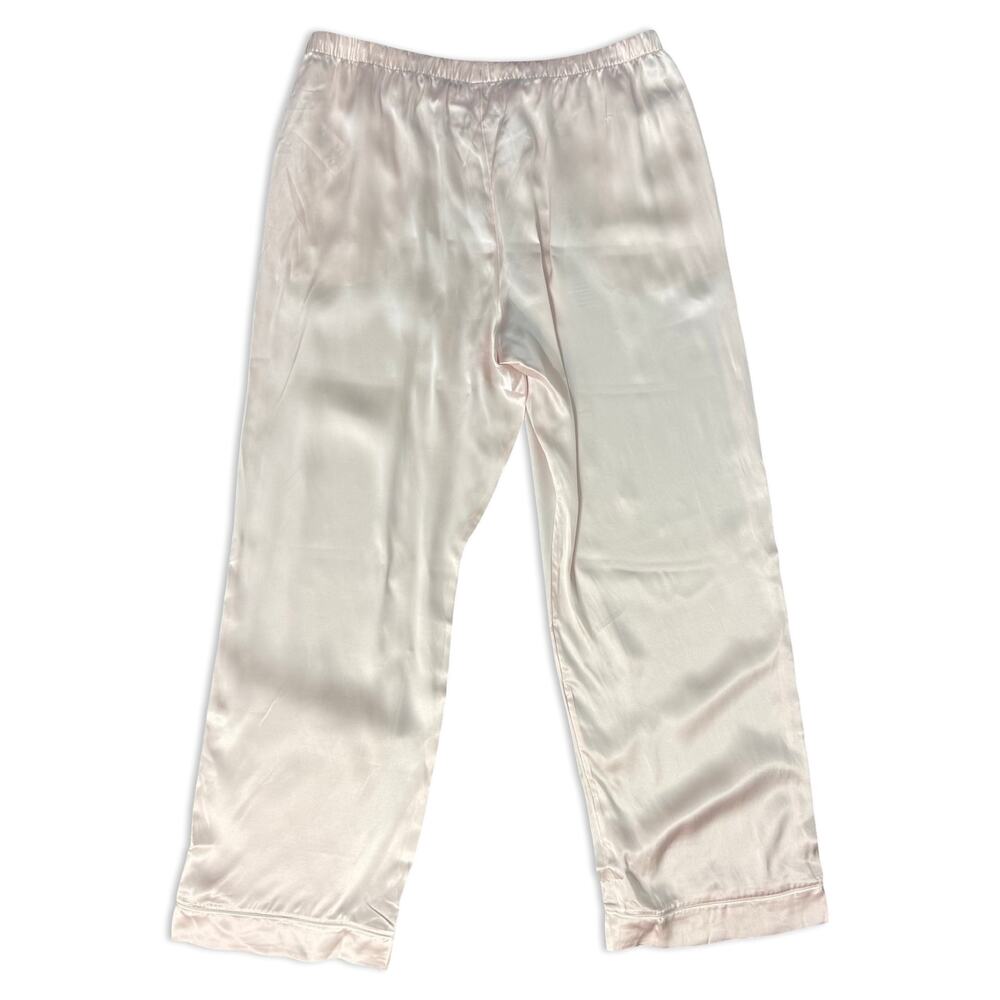 BedHead Baby Pink 100% Silk Matching PJ Luxury Pajama Set Tank Pants size L - Picture 6 of 16